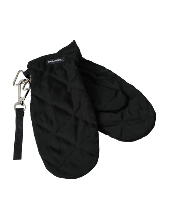 Dolce & Gabbana 100% Nylon; 100% Viscose lining gloves in black