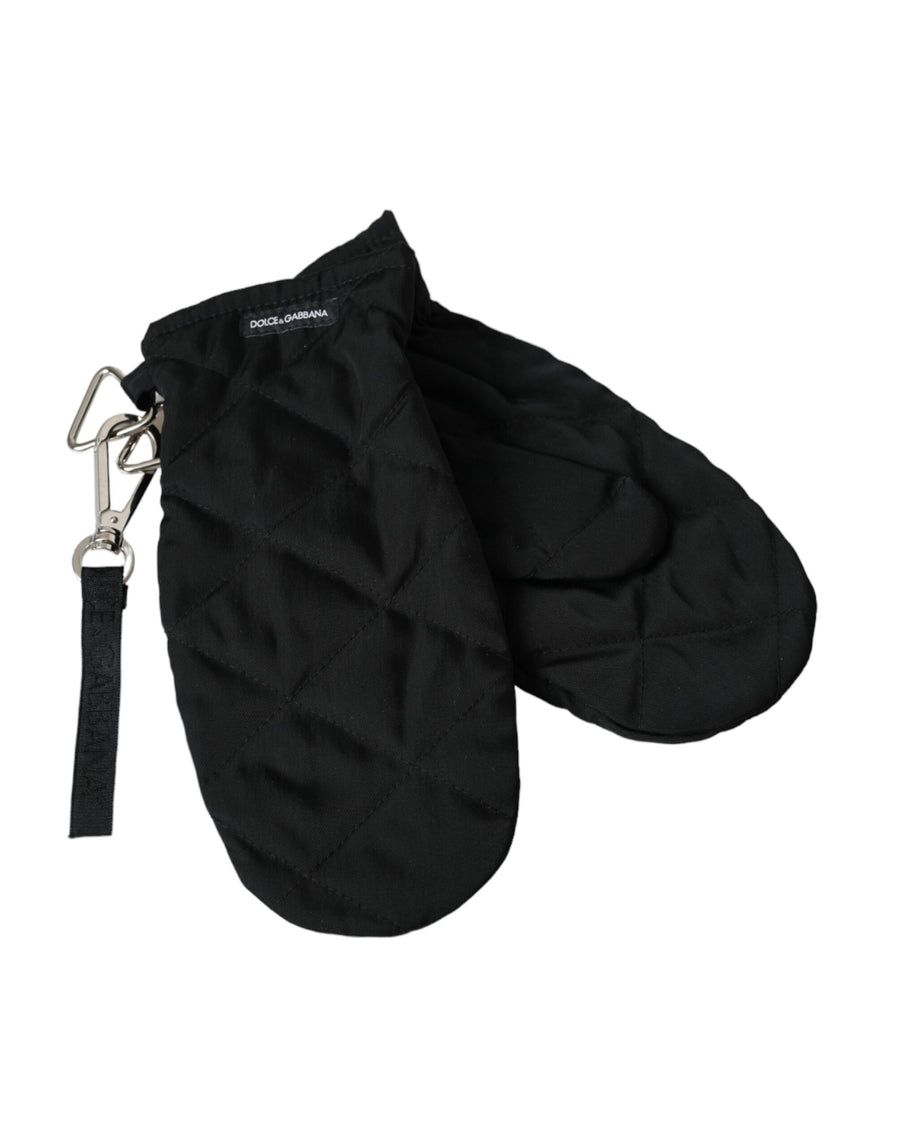 Dolce & Gabbana 100% Nylon; 100% Viscose lining gloves in black