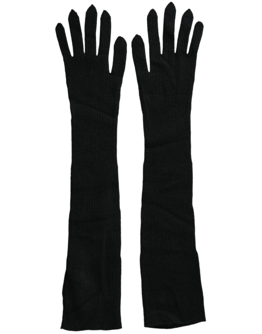 Dolce & Gabbana 100% cashmere gloves in black