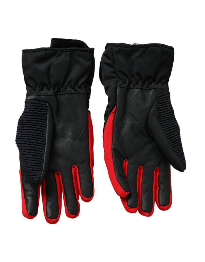 Dolce & Gabbana 80% Nylon 10% PU 10% Polyester gloves in black — view 2