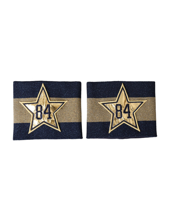 Dolce & Gabbana 77% Viscose 23% Polyester Film Fiber cufflinks in navy