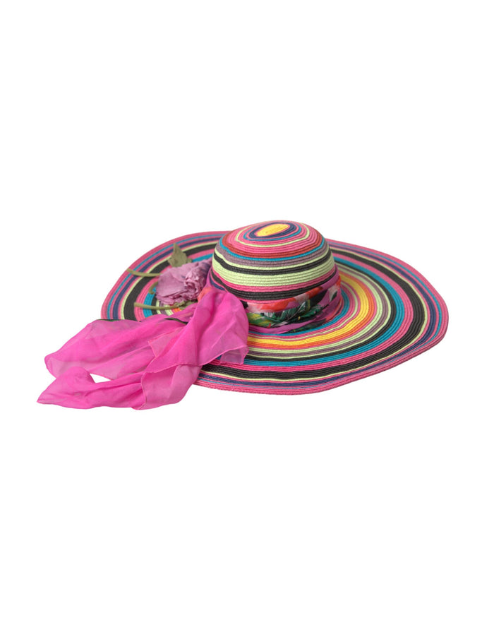 Dolce & Gabbana HAT9522 100% Straw sun hat in multicolor