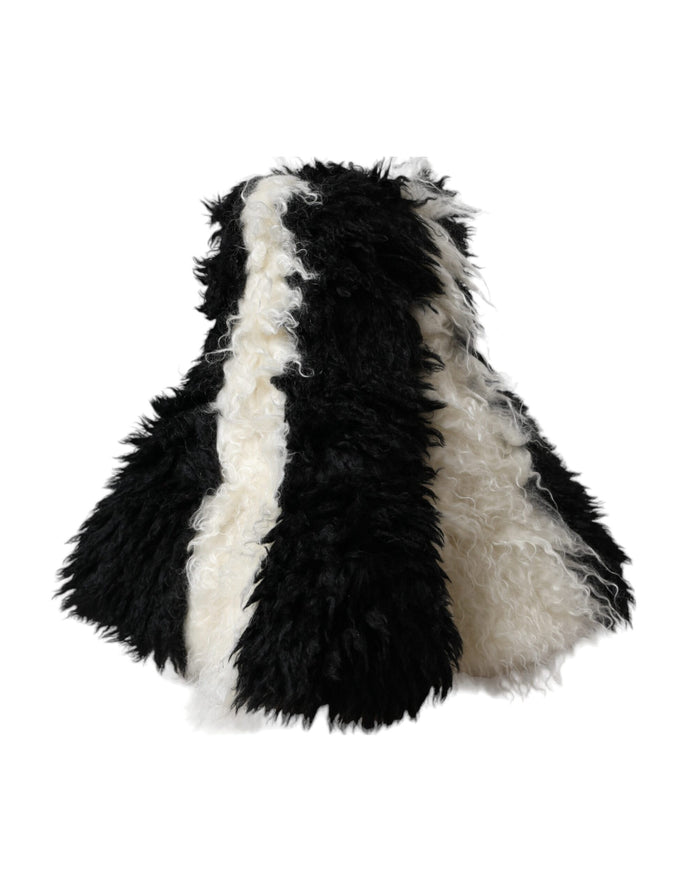 Dolce & Gabbana HAT9559 80% Mohair bucket hat in black