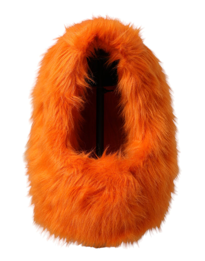 Dolce & Gabbana HAT9570 85% Modacrylic winter hat in orange
