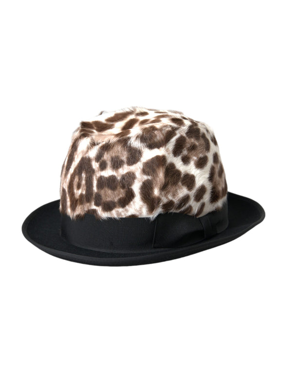Dolce & Gabbana HAT9580 90% Goat Leather fedora in multicolor