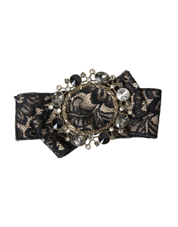 Dolce & Gabbana 30% Nylon 30% PVC 26% Brass 12% Crystal 2% Glass hair clip in black