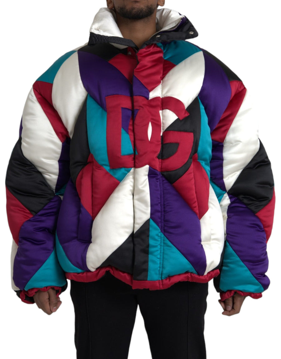 Multicolor Logo Windbreaker Puffer Jacket Clothing