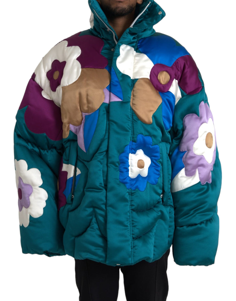 Dolce & Gabbana 100% Polyester / Lining: 100% Polyester puffer jacket in teal