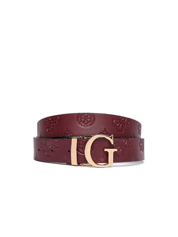 Guess 100% Polyester belt in burgundy
