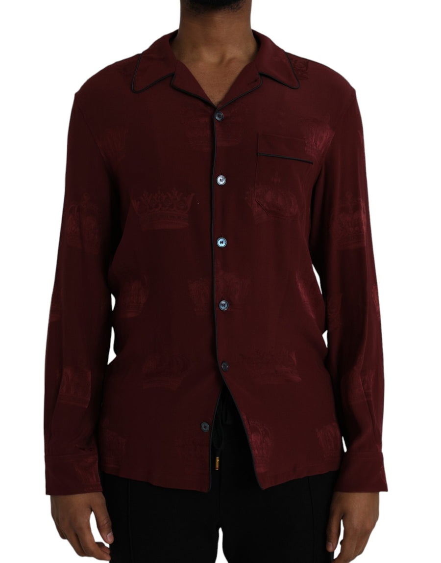 Dolce & Gabbana 100% Silk shirt in maroon