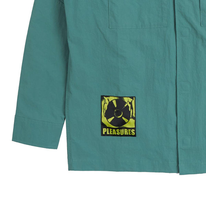 Stare Long Sleeve Overshirt Green Nylon Jacket