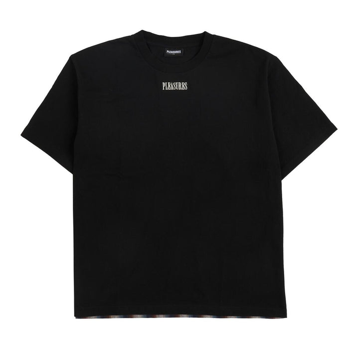 Tainted Contrast Black Cotton Tshirt