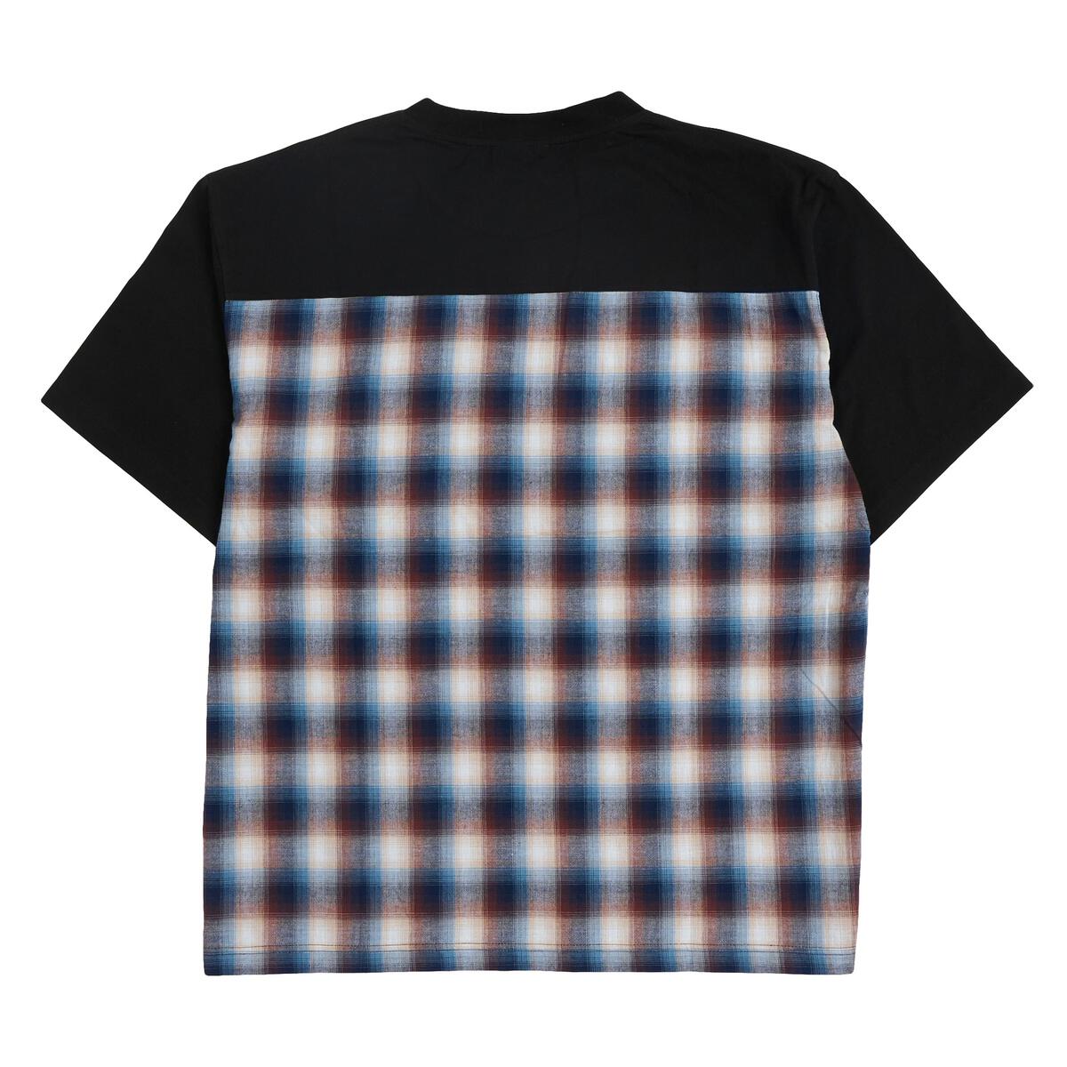 Tainted Contrast Black Cotton Tshirt