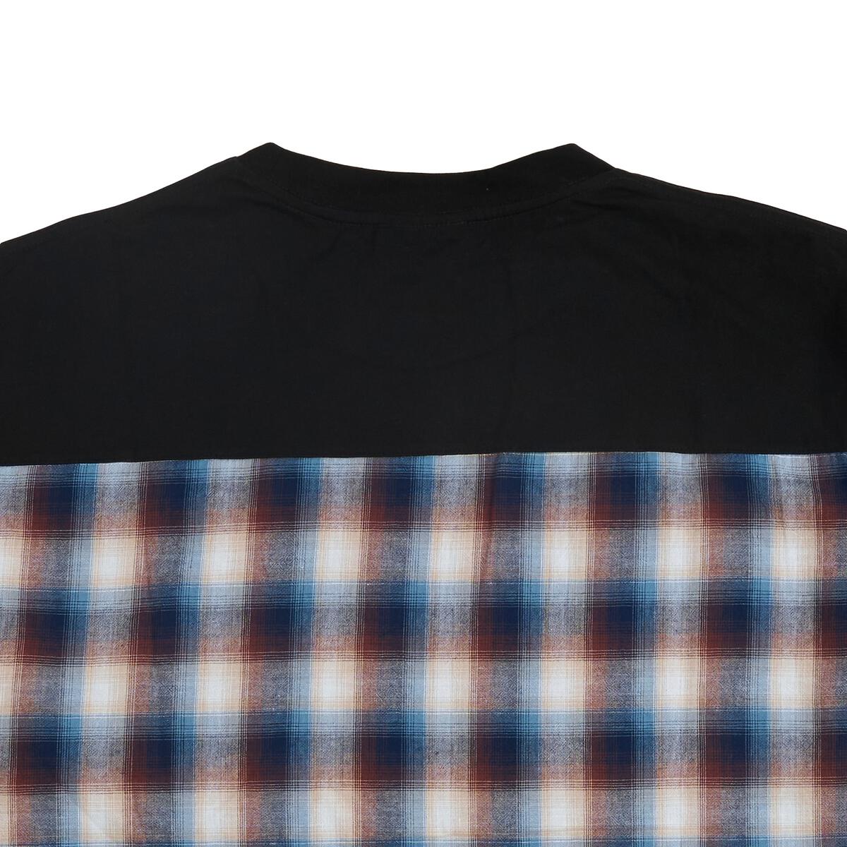 Tainted Contrast Black Cotton Tshirt