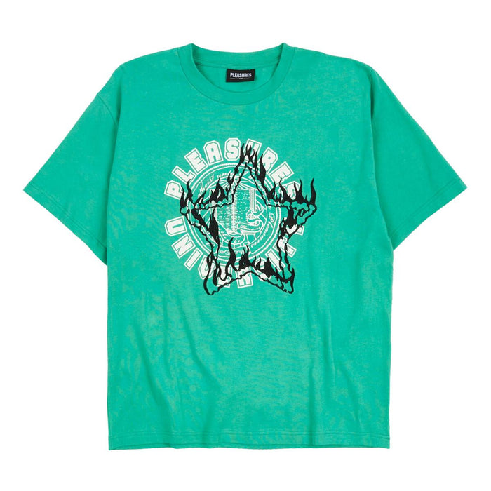 University Heavyweight Shirt Green Cotton Tshirt