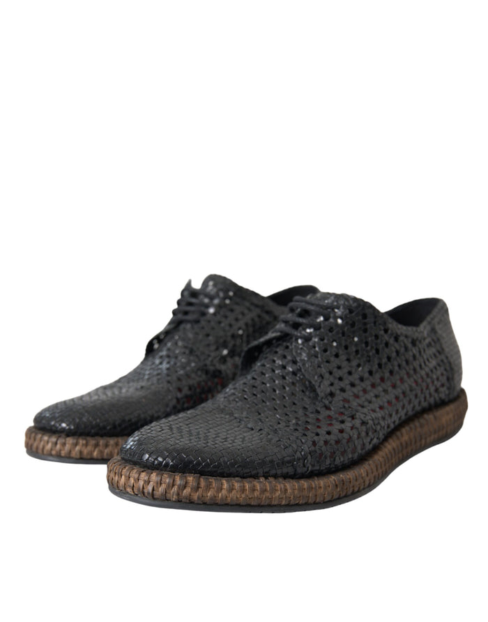 Dolce & Gabbana 100% Goat Leather derby shoe in black — view 2