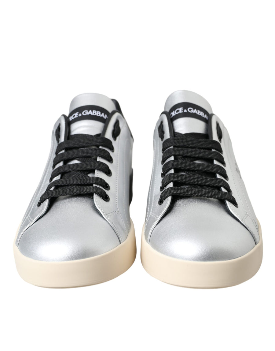 Dolce & Gabbana 100% Calf Leather sneaker in silver