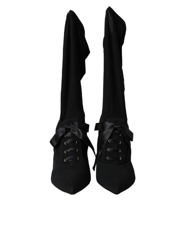 Dolce & Gabbana 96% Viscose 4% Elastane boot in black