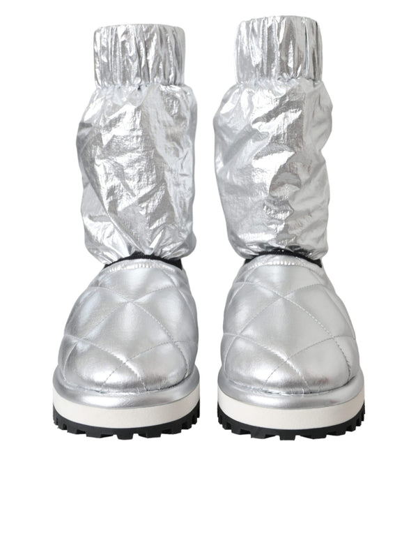 Dolce & Gabbana 90% Nylon boot in silver