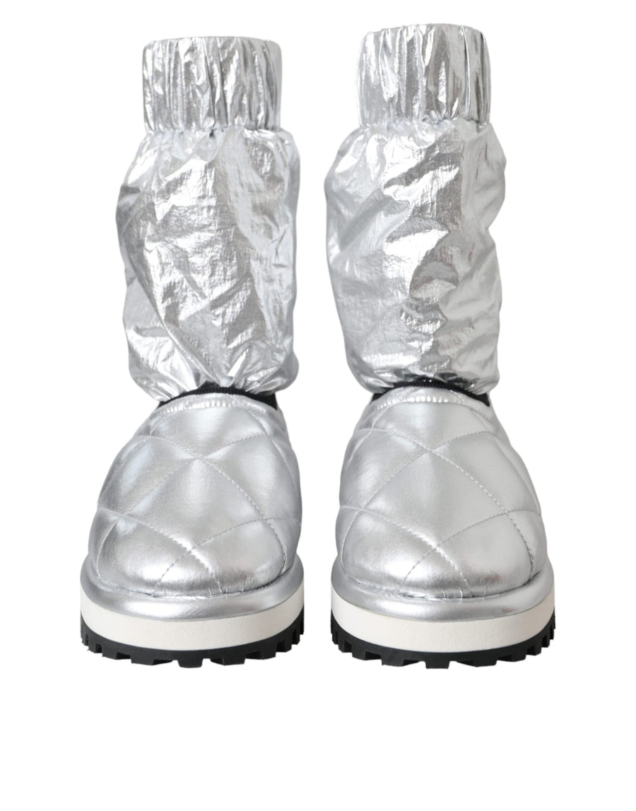 Dolce & Gabbana 90% Nylon boot in silver