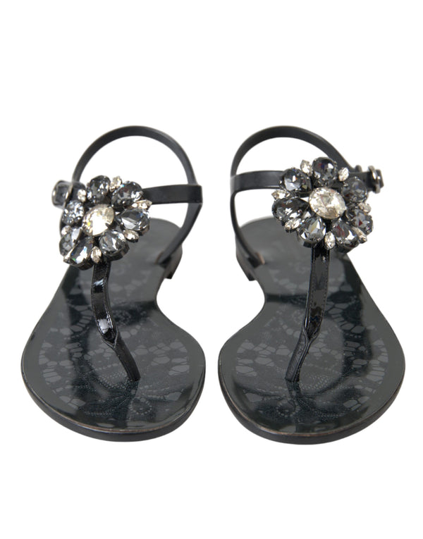 Dolce & Gabbana 90% Rubber 10% Leather sandals in black