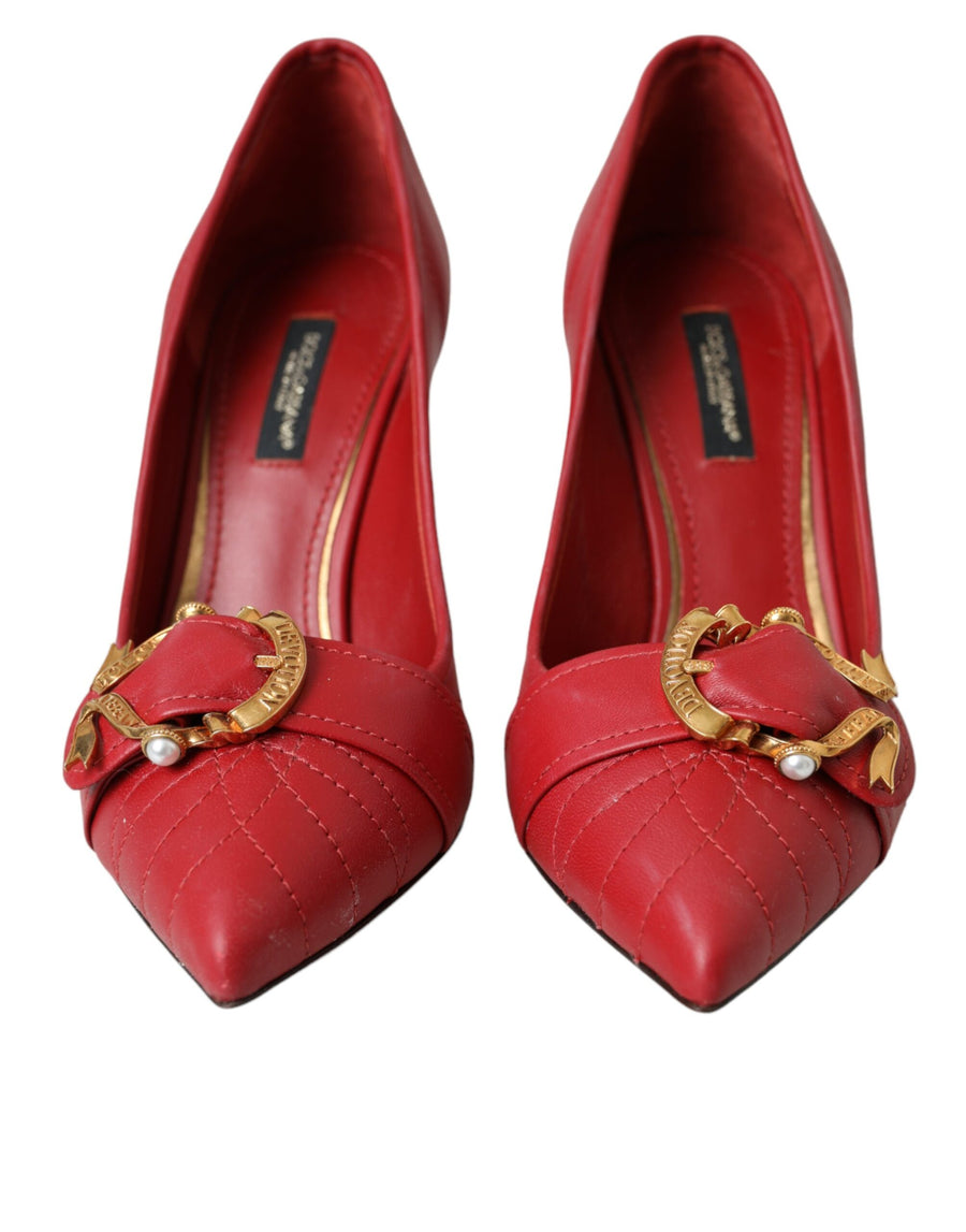 Dolce & Gabbana 100% Lamb Leather pump in red