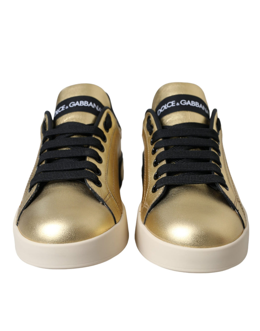 Dolce & Gabbana 100% Calf Leather sneaker in gold