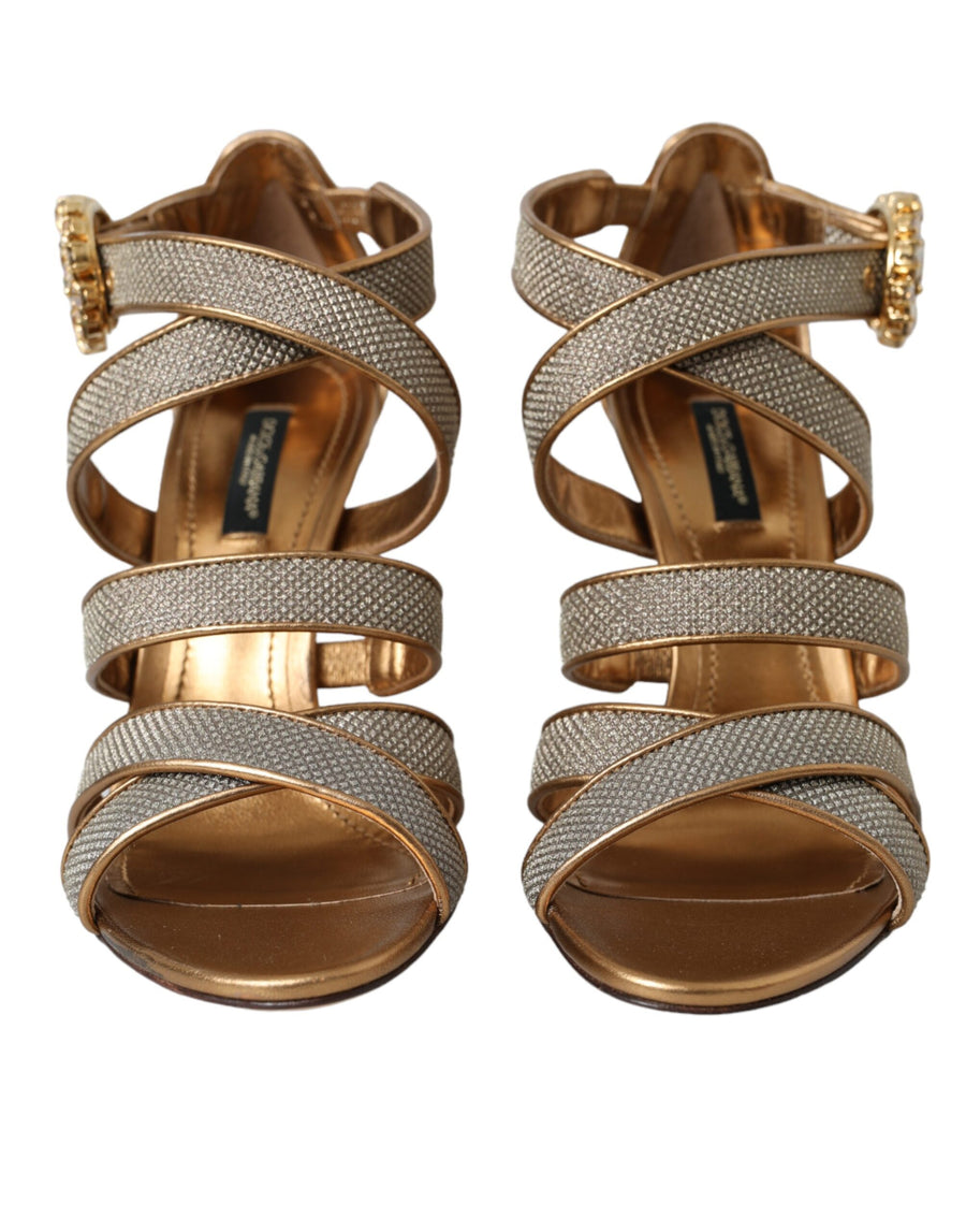 Dolce & Gabbana 50% PU heel sandal in gold