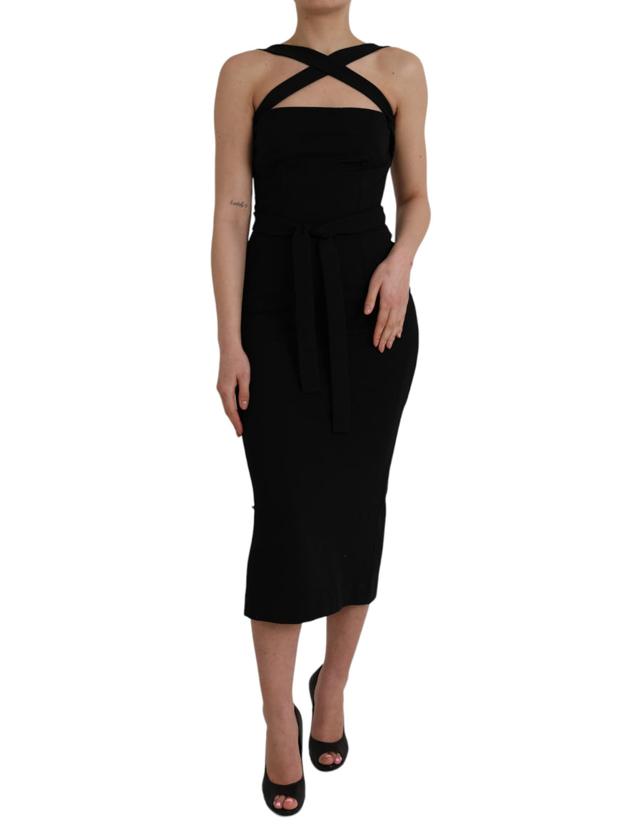 Dolce & Gabbana 75% Viscose 17% Nylon 8% Elastane dress in black
