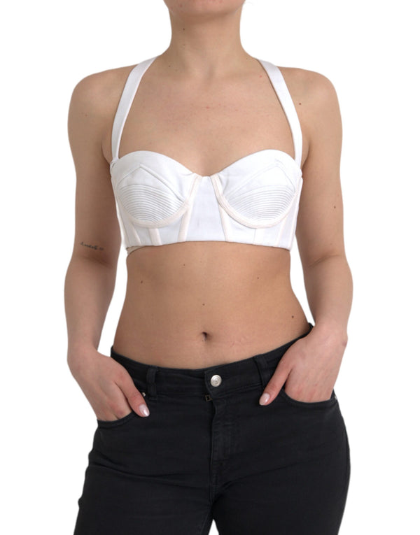 Versace 61% Viscose 15% Silk 13% Nylon 11% Elastane tank top in white
