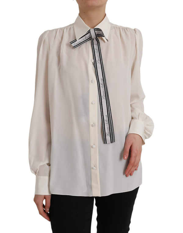 Dolce & Gabbana 100% Silk blouse in white