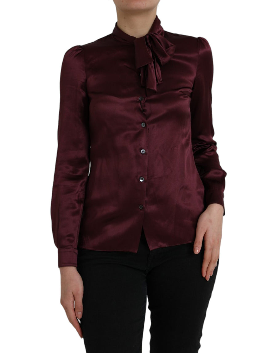 Dolce & Gabbana 100% Silk blouse in maroon