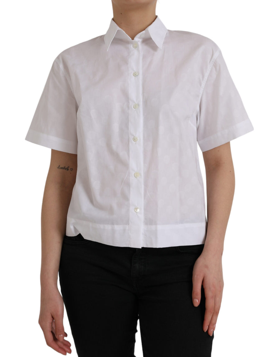 Dolce & Gabbana 100% Cotton polo shirt in white