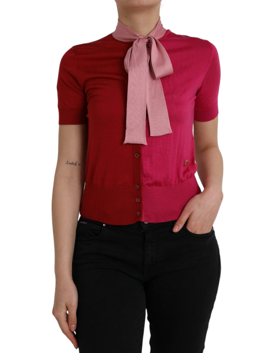 Dolce & Gabbana 100% Silk blouse in red