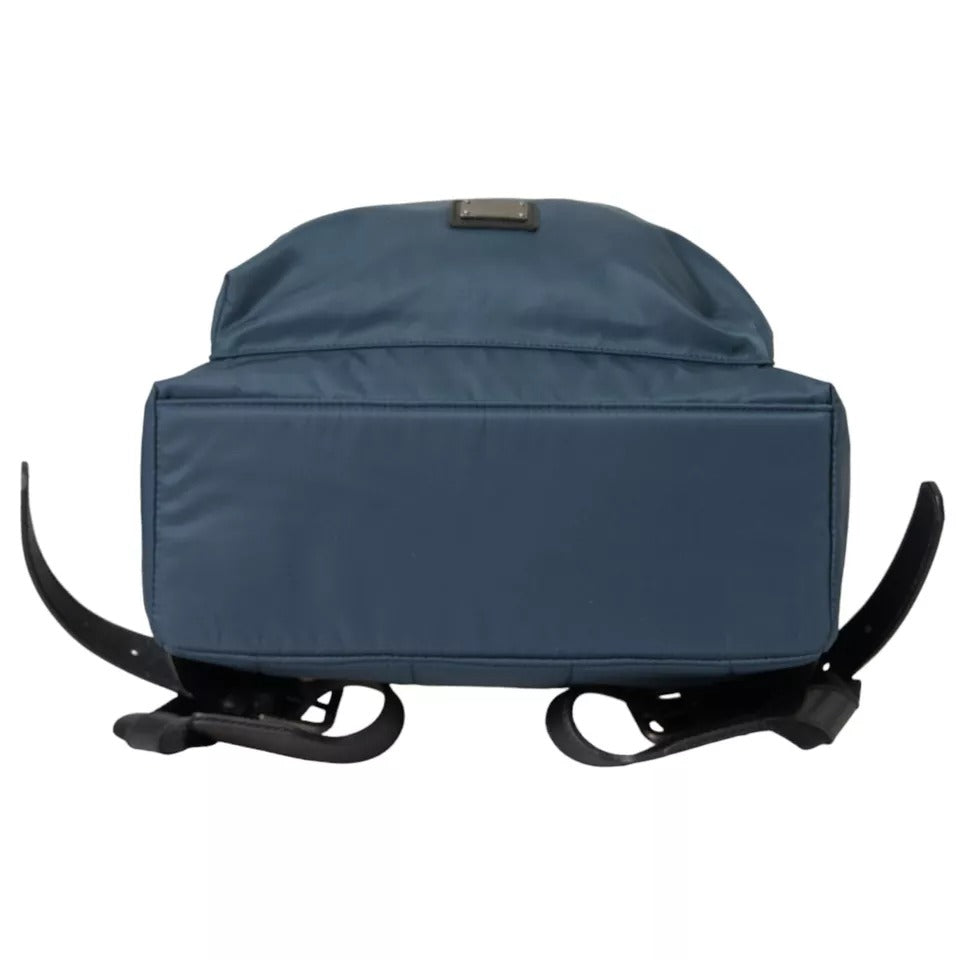 Blue Nylon #dgfamily Patch Men Backpack Bag Leather Pp Pc