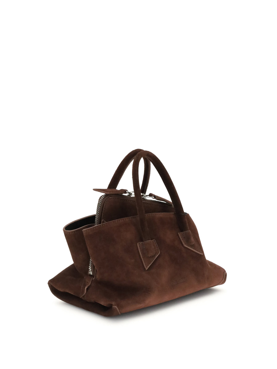 Handbag La Passeggiata Mini Suede Blue Calf Leather Shoulder Bags