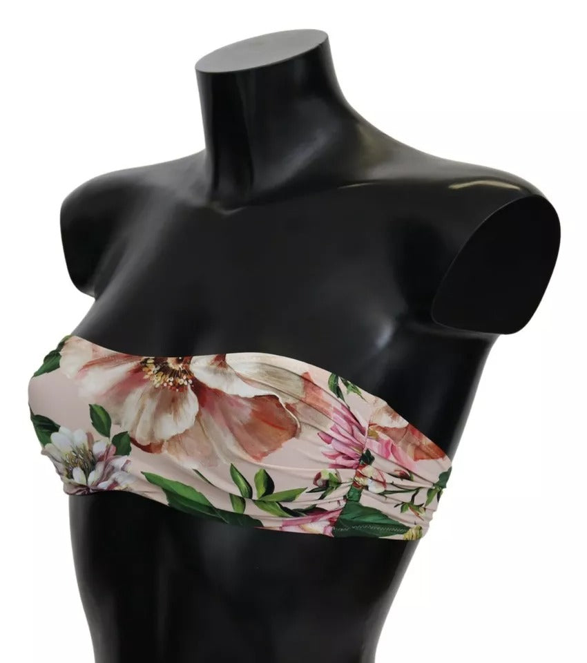 Dolce & Gabbana 75% Nylon bikini top in pink