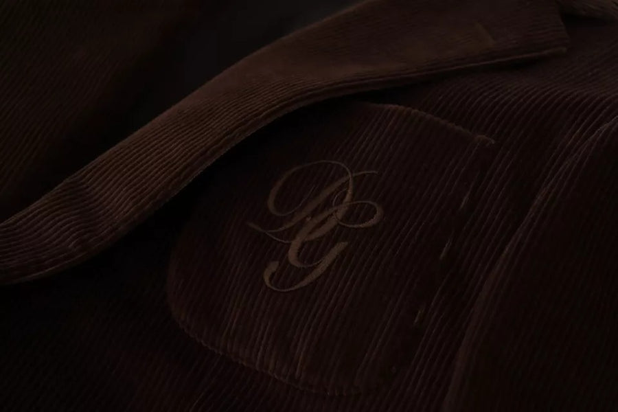 Dolce & Gabbana 100% Cotton (body); 100% Silk (lining) blazer in brown