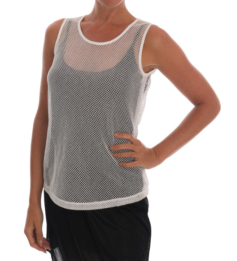 Dolce & Gabbana 77% Cotton tank top in white