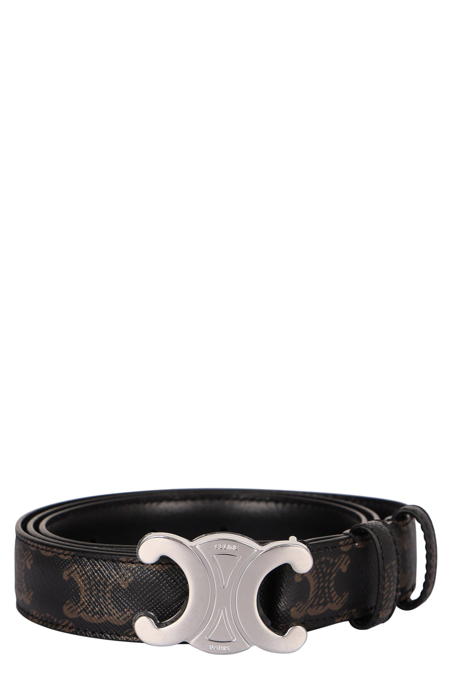 Triomphe Fabric Belt Black Polyurethane