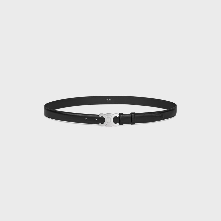 Celine Taurillon leather belt in black