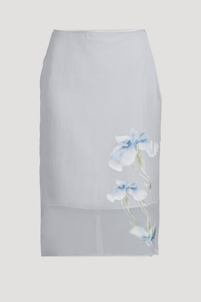 Givenchy Midi Skirt_ice Blue Clothing