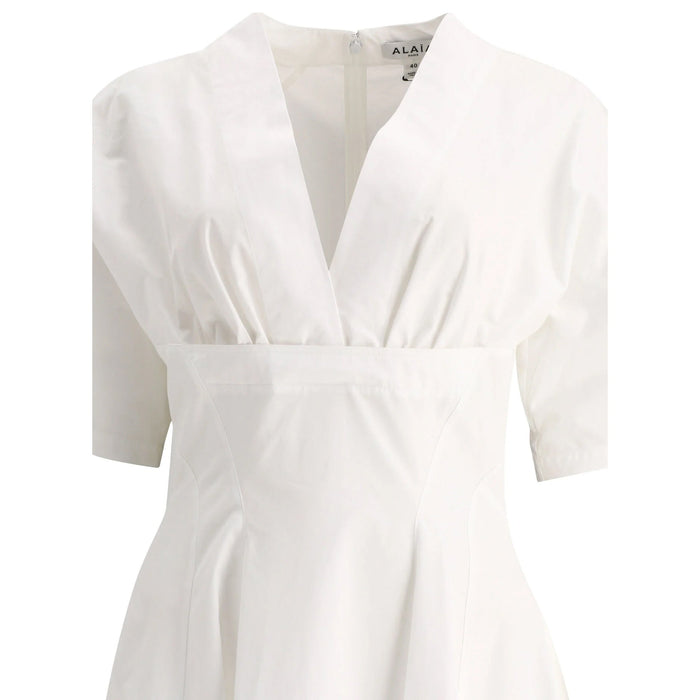 Alaia Cotton Midi Dress White