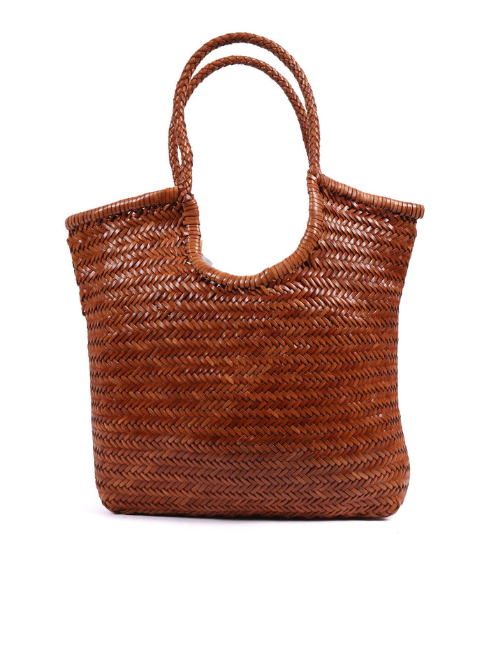 NS DIAGONAL 4MM Camel Calf Leather Shoulder Bag