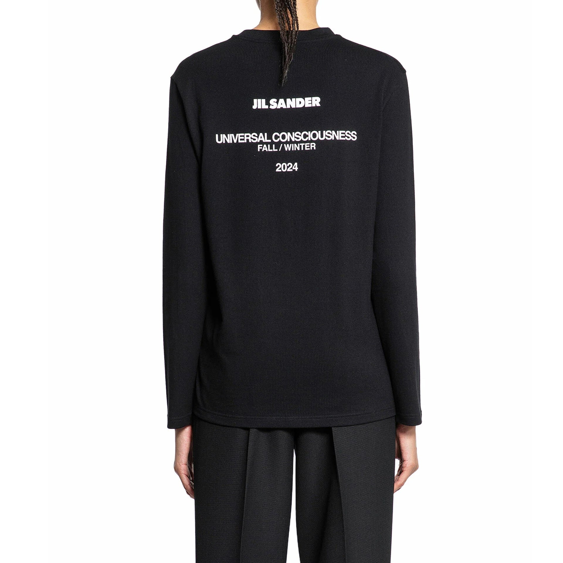 Jil Sander Long Sleeved T-Shirt Black Cotton