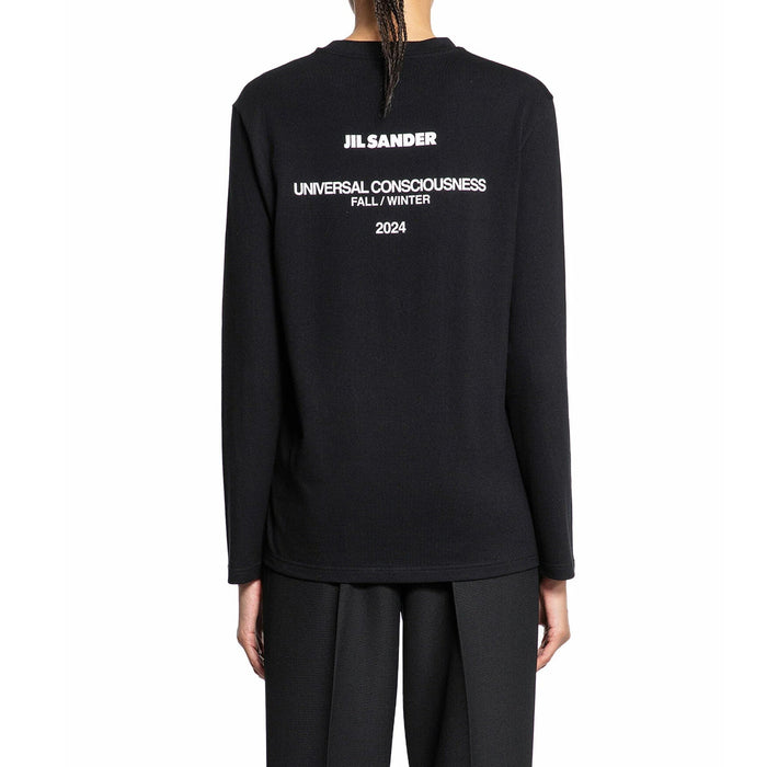 Jil Sander Long Sleeved T-Shirt Black Cotton