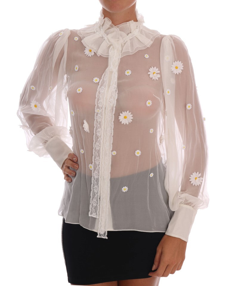 Dolce & Gabbana 100% Silk blouse in white