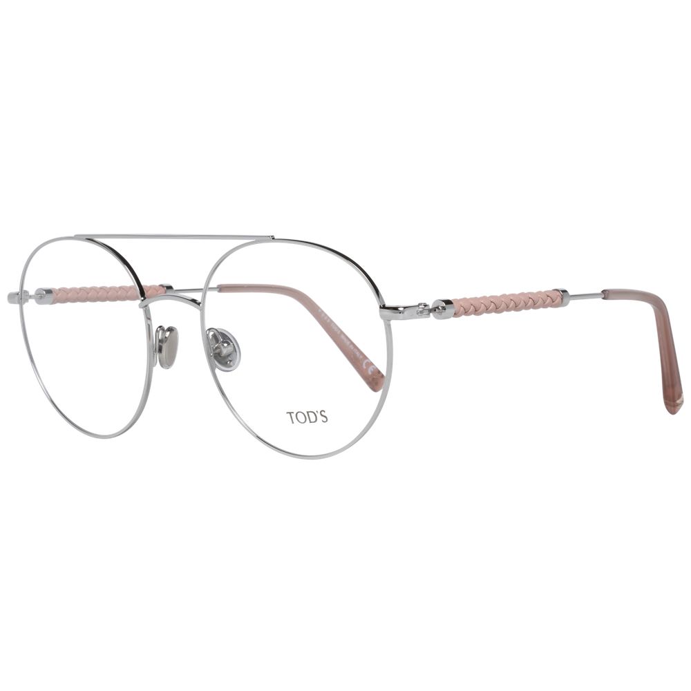 Silver Metal & Leather Glasses (frames) Accessory