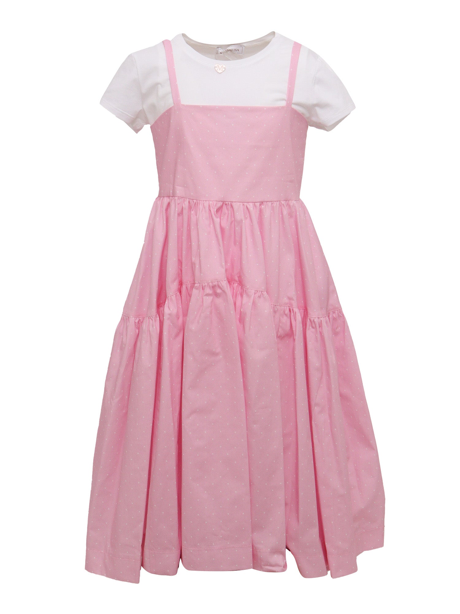 POPELINE DRESS Pink Cotton Lining