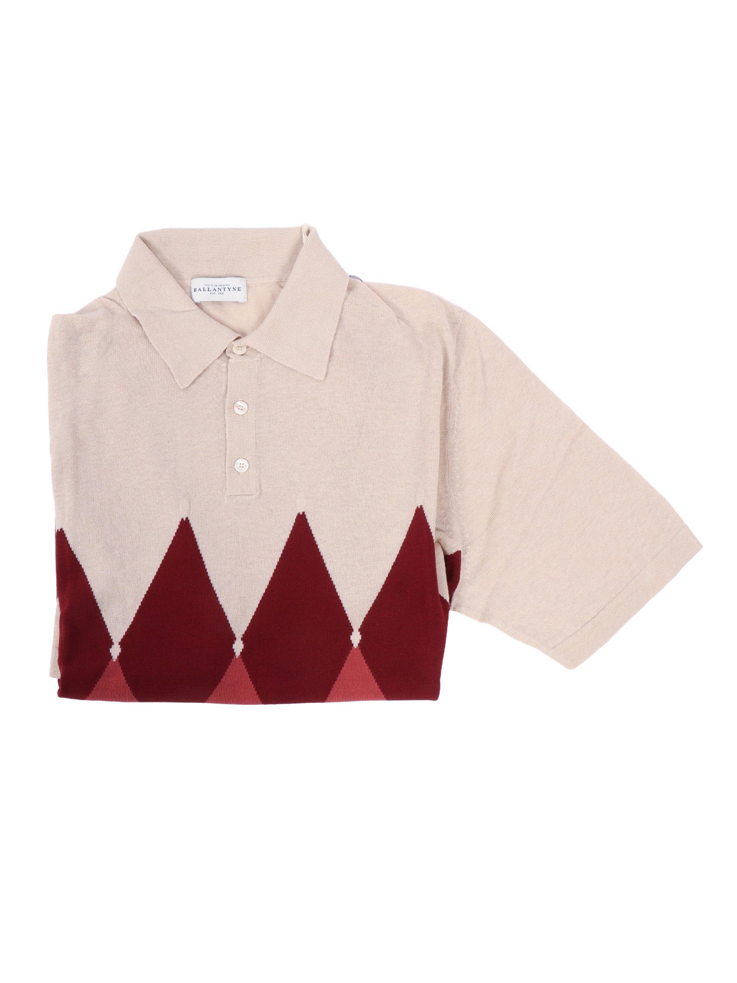 Short Sleeves Polo Beige Linen Cotton
